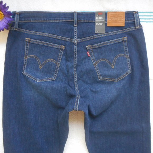 🌸SOLD🌸 New LEVI'S JEANS Size 20W Wedgie Skinny Denim - Picture 4 of 11